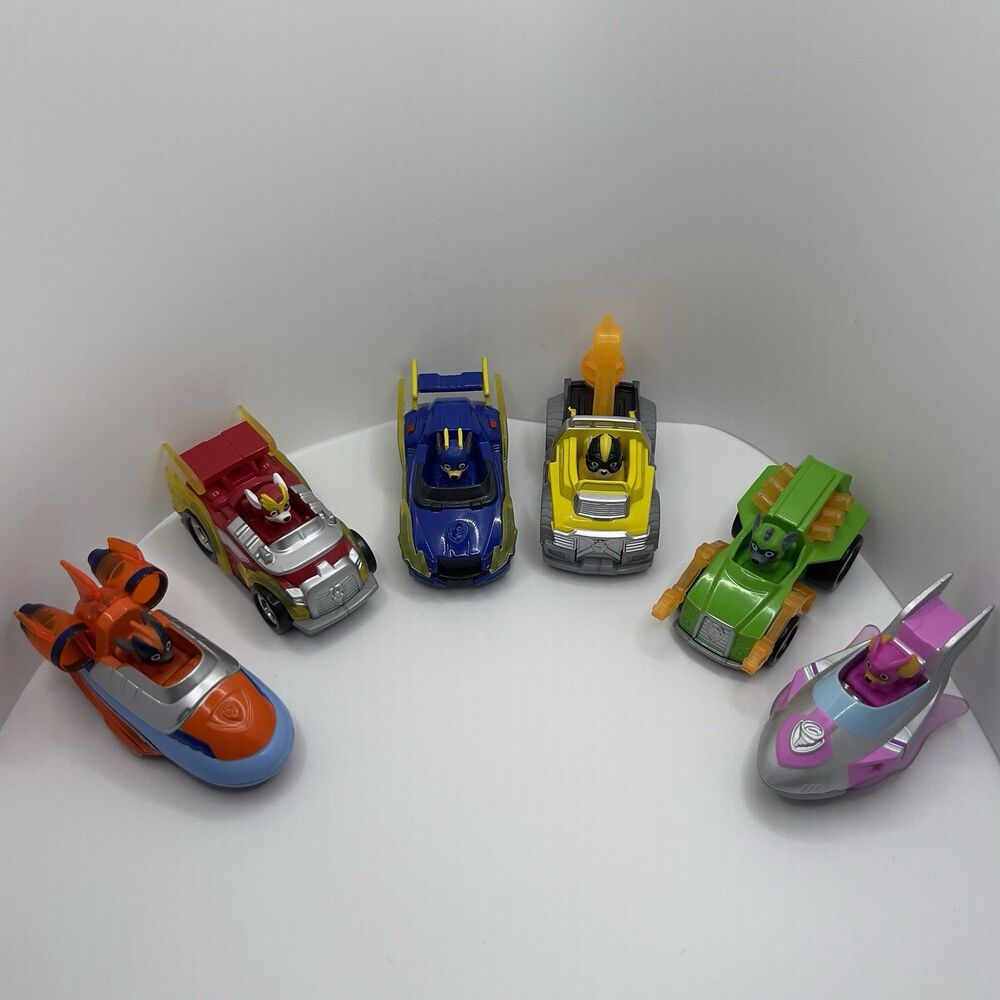 Paw Patrol True Metal Super Paws Cars Rocky Chase Marshall Sky Zuma Rubble Lot 6